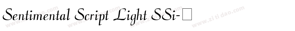 Sentimental Script Light SSi字体转换